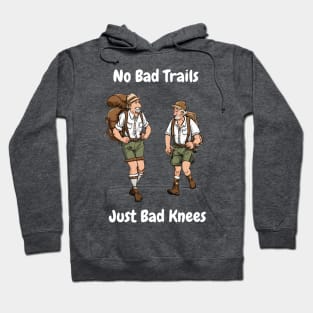 No Bad Trails Just Bad Knees-Hiking Tee Hoodie